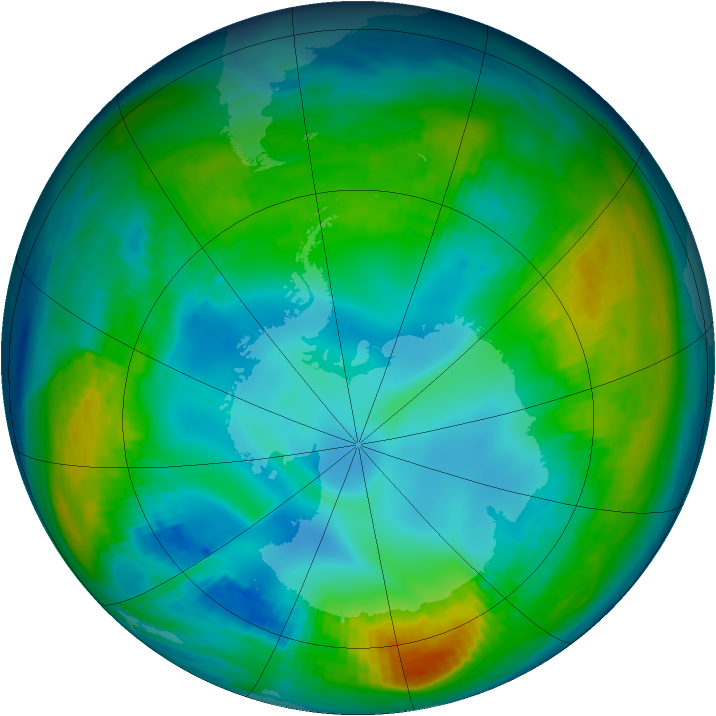 Antarctic ozone map for 12 May 1980